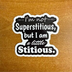 Black‎ and White Stitious Sticker